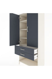 Hyperion Dolap 4 Raflı 2 Çekmeceli 2 Kapaklı 88x44x195 Aytaşı-Antrasit