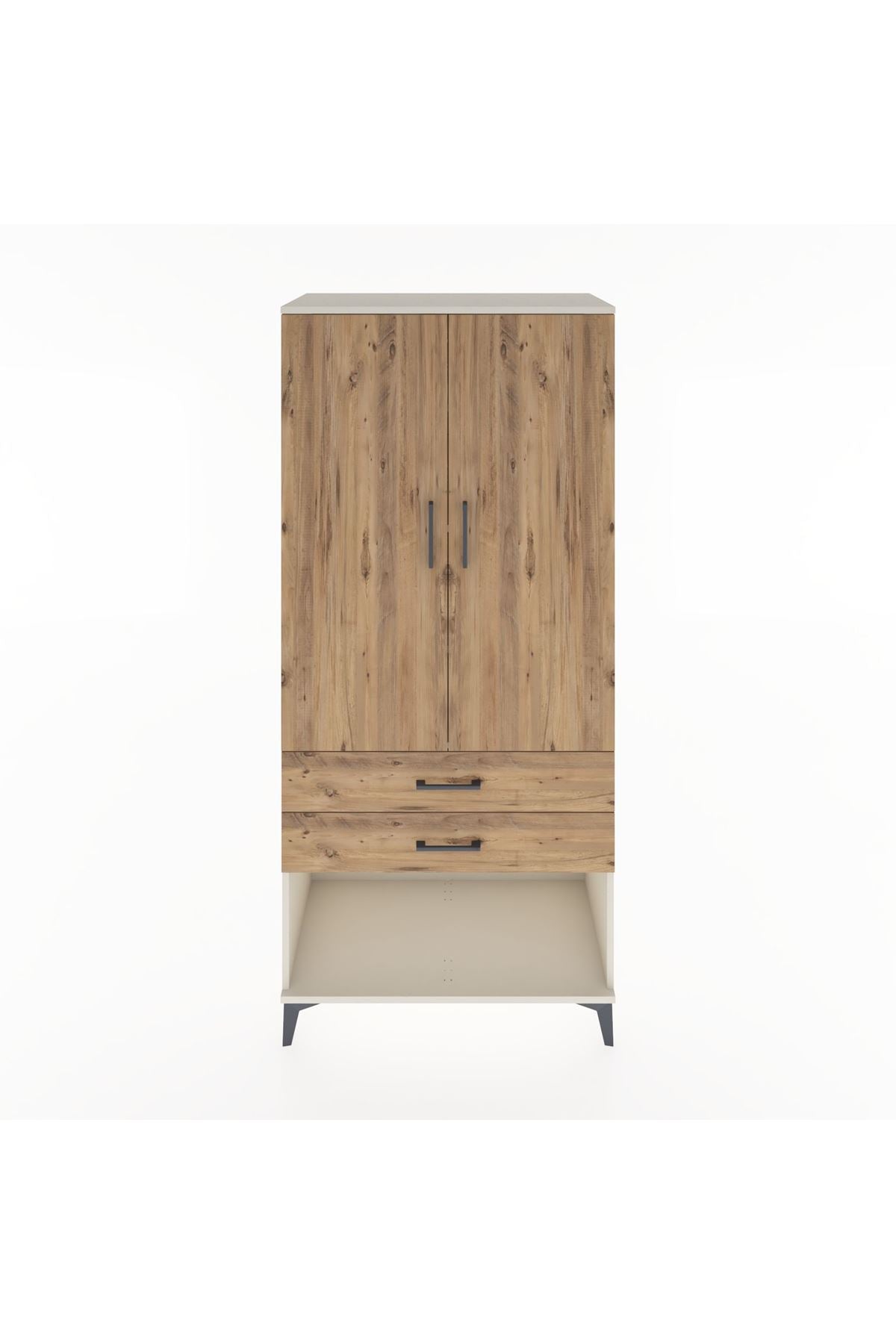 Hyperion Dolap 4 Raflı 2 Çekmeceli 2 Kapaklı 88x44x195 Aytaşı-Çam