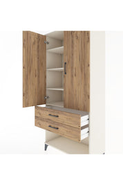 Hyperion Dolap 4 Raflı 2 Çekmeceli 2 Kapaklı 88x44x195 Aytaşı-Çam