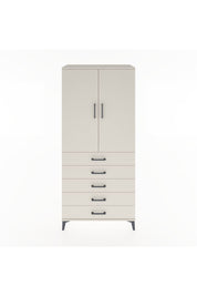 Hyperion Dolap Tek Raflı 5 Çekmeceli Tek Askılı 88x44x195 Aytaşı-Aytaşı