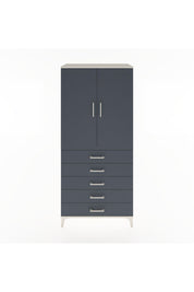 Hyperion Dolap Tek Raflı 5 Çekmeceli Tek Askılı 88x44x195 Aytaşı-Antrasit