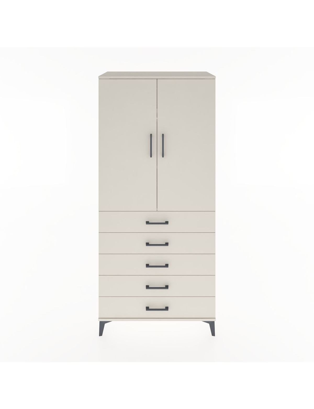 Hyperion Dolap 3 Raflı 5 Çekmeceli 2 Kapaklı 88x44x195 Aytaşı-Aytaşı