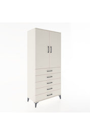 Hyperion Dolap 3 Raflı 5 Çekmeceli 2 Kapaklı 88x44x195 Aytaşı-Aytaşı