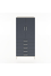 Hyperion Dolap 3 Raflı 5 Çekmeceli 2 Kapaklı 88x44x195 Aytaşı-Antrasit