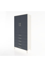 Hyperion Dolap 3 Raflı 5 Çekmeceli 2 Kapaklı 88x44x195 Aytaşı-Antrasit