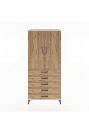 Hyperion Dolap 3 Raflı 5 Çekmeceli 2 Kapaklı 88x44x195 Aytaşı-Çam