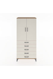 Hyperion Dolap 3 Raflı 5 Çekmeceli 2 Kapaklı 88x44x195 Çam-Aytaşı