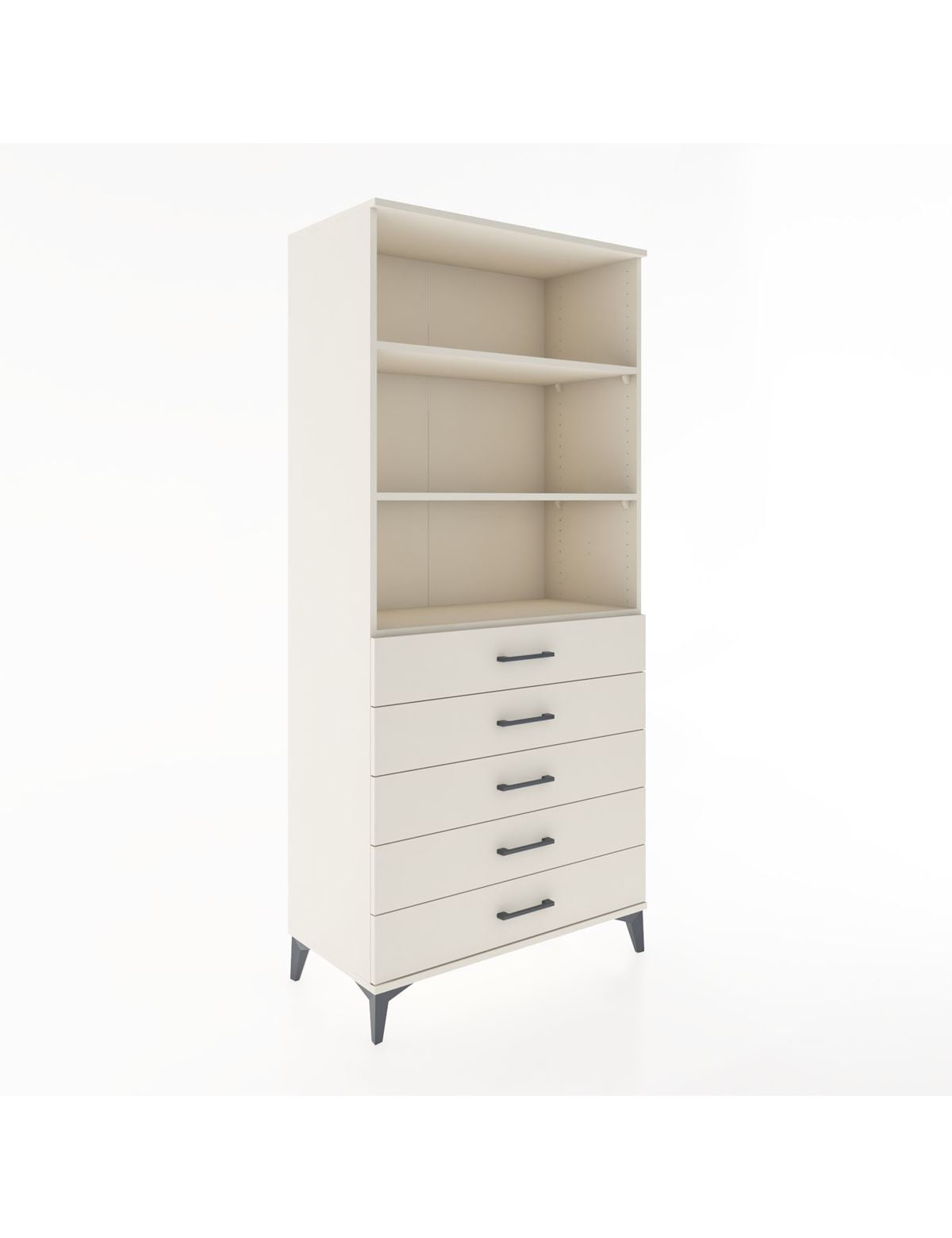 Hyperion Dolap 3 Raflı 5 Çekmeceli 88x44x195 Aytaşı-Aytaşı