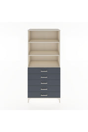 Hyperion Dolap 3 Raflı 5 Çekmeceli 88x44x195 Aytaşı-Antrasit