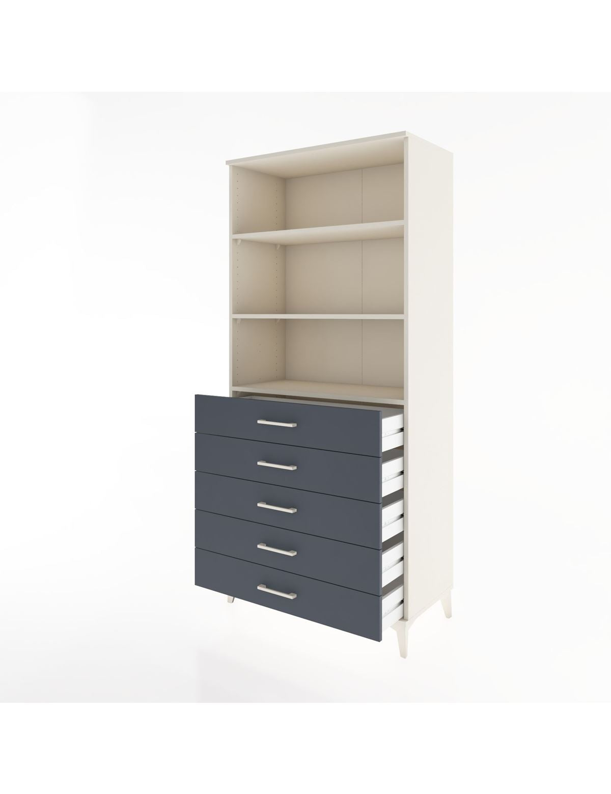 Hyperion Dolap 3 Raflı 5 Çekmeceli 88x44x195 - S60M100V2B