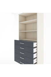 Hyperion Dolap 3 Raflı 5 Çekmeceli 88x44x195 Aytaşı-Antrasit