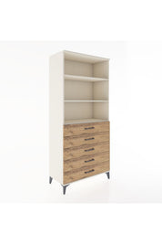 Hyperion Dolap 3 Raflı 5 Çekmeceli 88x44x195 Aytaşı-Çam