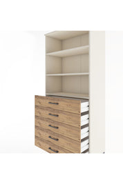 Hyperion Dolap 3 Raflı 5 Çekmeceli 88x44x195 Aytaşı-Çam