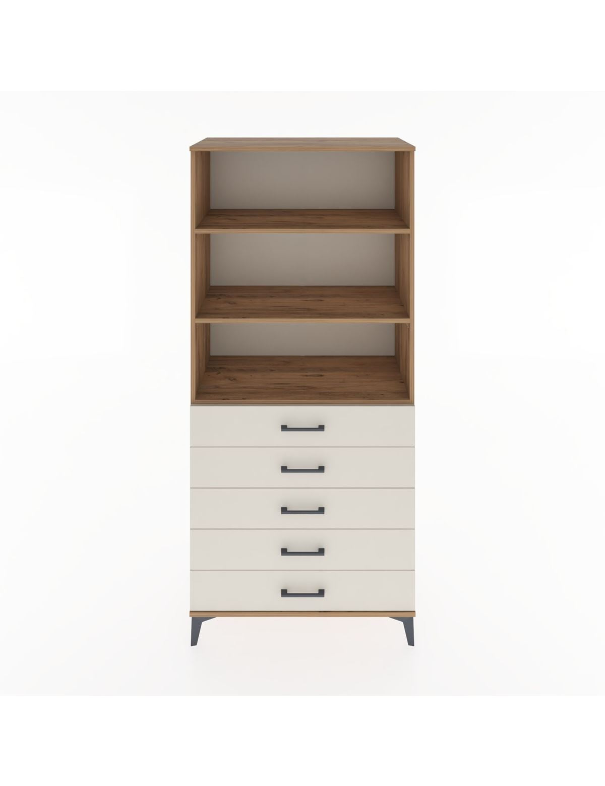 Hyperion Dolap 3 Raflı 5 Çekmeceli 88x44x195 Çam-Aytaşı