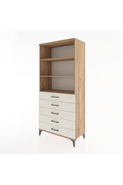 Hyperion Dolap 3 Raflı 5 Çekmeceli 88x44x195 Çam-Aytaşı