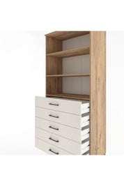 Hyperion Dolap 3 Raflı 5 Çekmeceli 88x44x195 Çam-Aytaşı