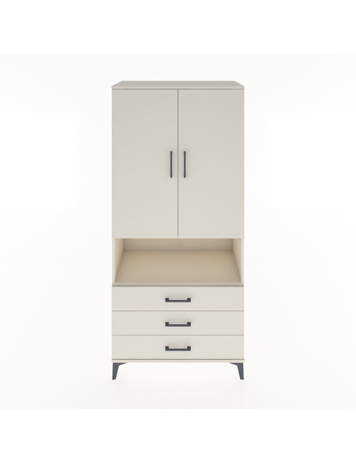 Hyperion Dolap 2 Raflı 3 Çekmeceli Tek Askılı 88x44x195 Aytaşı-Aytaşı