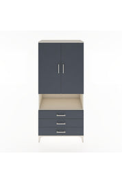 Hyperion Dolap 2 Raflı 3 Çekmeceli Tek Askılı 88x44x195 Aytaşı-Antrasit