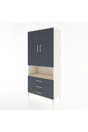 Hyperion Dolap 2 Raflı 3 Çekmeceli Tek Askılı 88x44x195 Aytaşı-Antrasit