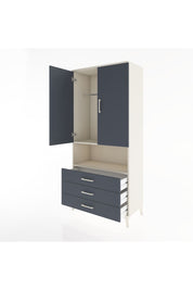 Hyperion Dolap 2 Raflı 3 Çekmeceli Tek Askılı 88x44x195 Aytaşı-Antrasit