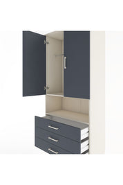 Hyperion Dolap 2 Raflı 3 Çekmeceli Tek Askılı 88x44x195 Aytaşı-Antrasit