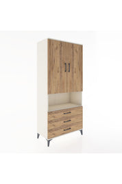 Hyperion Dolap 2 Raflı 3 Çekmeceli Tek Askılı 88x44x195 Aytaşı-Çam
