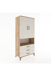 Hyperion Dolap 2 Raflı 3 Çekmeceli Tek Askılı 88x44x195 Çam-Aytaşı