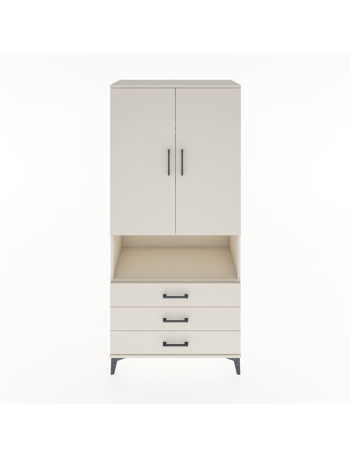 Hyperion Dolap 4 Raflı 3 Çekmeceli 2 Kapaklı 88x44x195 Aytaşı-Aytaşı