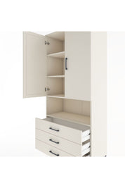 Hyperion Dolap 4 Raflı 3 Çekmeceli 2 Kapaklı 88x44x195 Aytaşı-Aytaşı