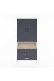 Hyperion Dolap 4 Raflı 3 Çekmeceli 2 Kapaklı 88x44x195 Aytaşı-Antrasit