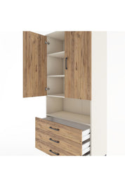 Hyperion Dolap 4 Raflı 3 Çekmeceli 2 Kapaklı 88x44x195 Aytaşı-Çam