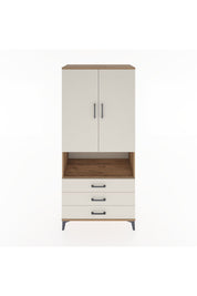 Hyperion Dolap 4 Raflı 3 Çekmeceli 2 Kapaklı 88x44x195 Çam-Aytaşı