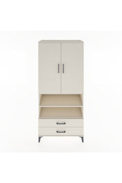 Hyperion Dolap 3 Raflı 2 Çekmeceli Tek Askılı 88x44x195 Aytaşı-Aytaşı