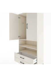 Hyperion Dolap 3 Raflı 2 Çekmeceli Tek Askılı 88x44x195 Aytaşı-Aytaşı