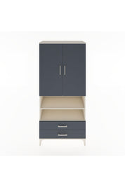 Hyperion Dolap 3 Raflı 2 Çekmeceli Tek Askılı 88x44x195 Aytaşı-Antrasit