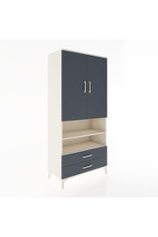 Hyperion Dolap 3 Raflı 2 Çekmeceli Tek Askılı 88x44x195 Aytaşı-Antrasit