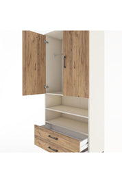 Hyperion Dolap 3 Raflı 2 Çekmeceli Tek Askılı 88x44x195 Aytaşı-Çam