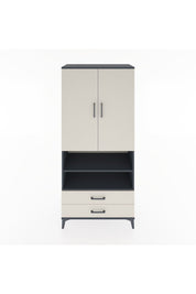 Hyperion Dolap 3 Raflı 2 Çekmeceli Tek Askılı 88x44x195 Antrasit-Aytaşı