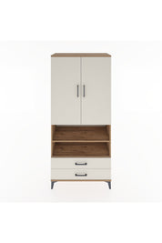 Hyperion Dolap 3 Raflı 2 Çekmeceli Tek Askılı 88x44x195 Çam-Aytaşı