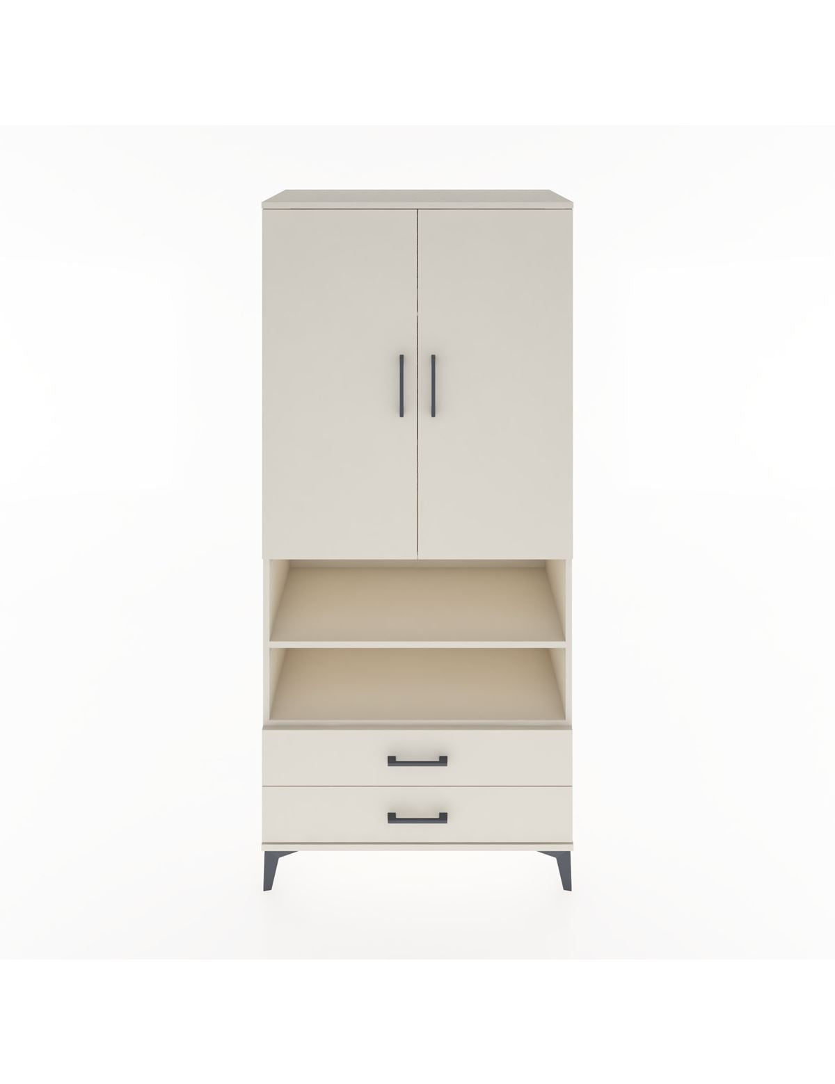 Hyperion Dolap 5 Raflı 2 Çekmeceli 2 Kapaklı 88x44x195 Aytaşı-Aytaşı