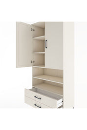 Hyperion Dolap 5 Raflı 2 Çekmeceli 2 Kapaklı 88x44x195 Aytaşı-Aytaşı