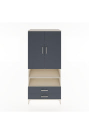 Hyperion Dolap 5 Raflı 2 Çekmeceli 2 Kapaklı 88x44x195 Aytaşı-Antrasit