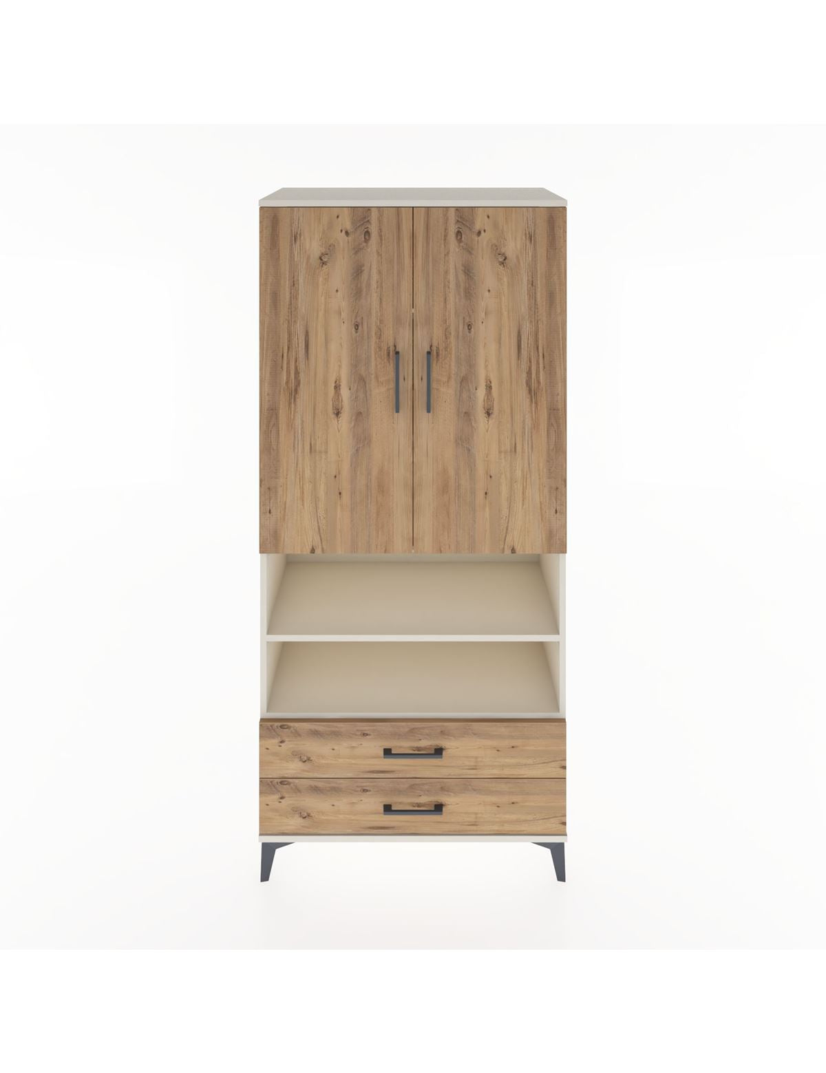 Hyperion Dolap 5 Raflı 2 Çekmeceli 2 Kapaklı 88x44x195 Aytaşı-Çam