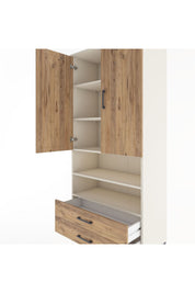 Hyperion Dolap 5 Raflı 2 Çekmeceli 2 Kapaklı 88x44x195 Aytaşı-Çam