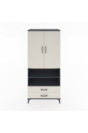 Hyperion Dolap 5 Raflı 2 Çekmeceli 2 Kapaklı 88x44x195 Antrasit-Aytaşı