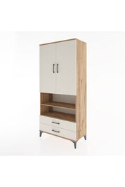 Hyperion Dolap 5 Raflı 2 Çekmeceli 2 Kapaklı 88x44x195 Çam-Aytaşı