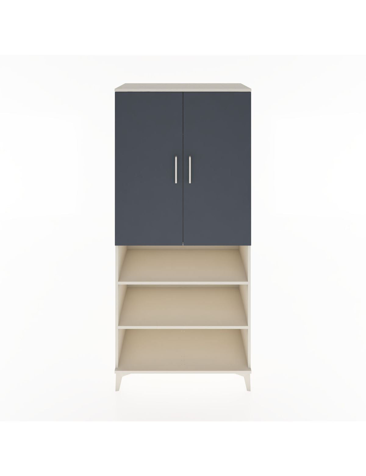 Hyperion Dolap 4 Raflı 2 Kapaklı Tek Askılı 88x44x195 Aytaşı-Antrasit