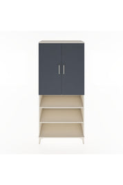 Hyperion Dolap 4 Raflı 2 Kapaklı Tek Askılı 88x44x195 Aytaşı-Antrasit