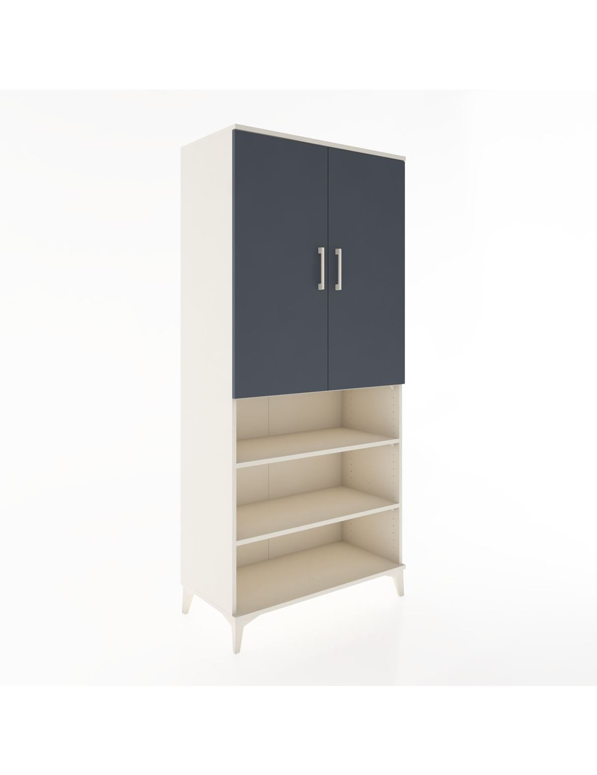 Hyperion Dolap 4 Raflı 2 Kapaklı Tek Askılı 88x44x195 Aytaşı-Antrasit