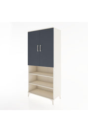 Hyperion Dolap 4 Raflı 2 Kapaklı Tek Askılı 88x44x195 Aytaşı-Antrasit